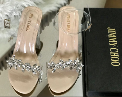 Jimmy Choo — Women's Slippers (Same As Original | Premium Quality | Brand Box Included) (Beige)