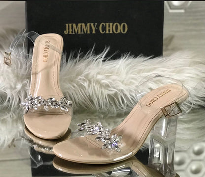Jimmy Choo — Women's Slippers (Same As Original | Premium Quality | Brand Box Included) (Beige)