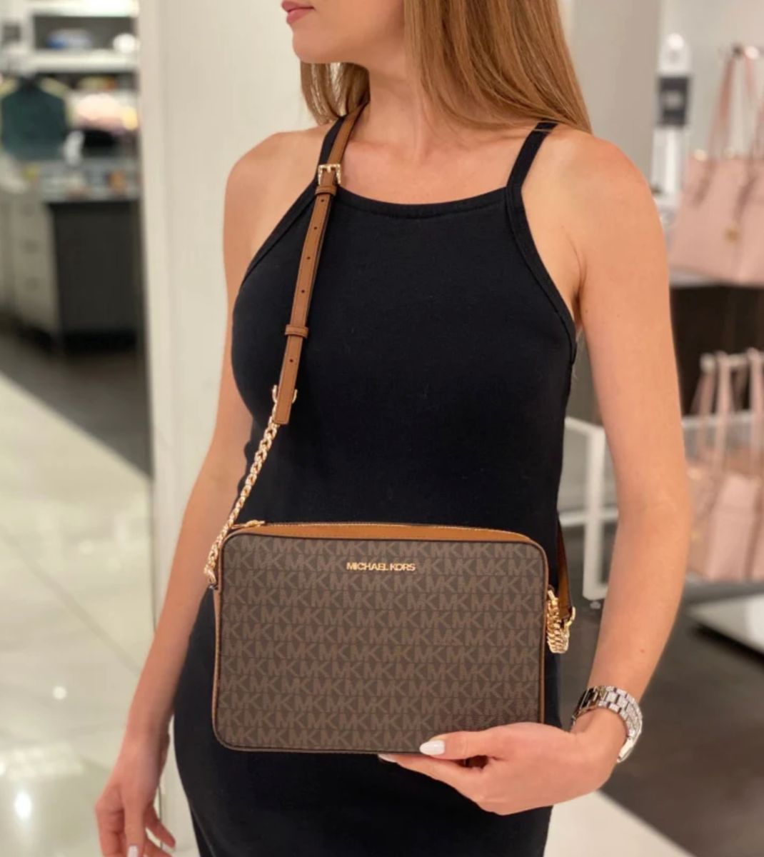 Michael Kors — Women's Crossbody Bag (Master Quality | Full Branding | Magnetic Box) (Brown)