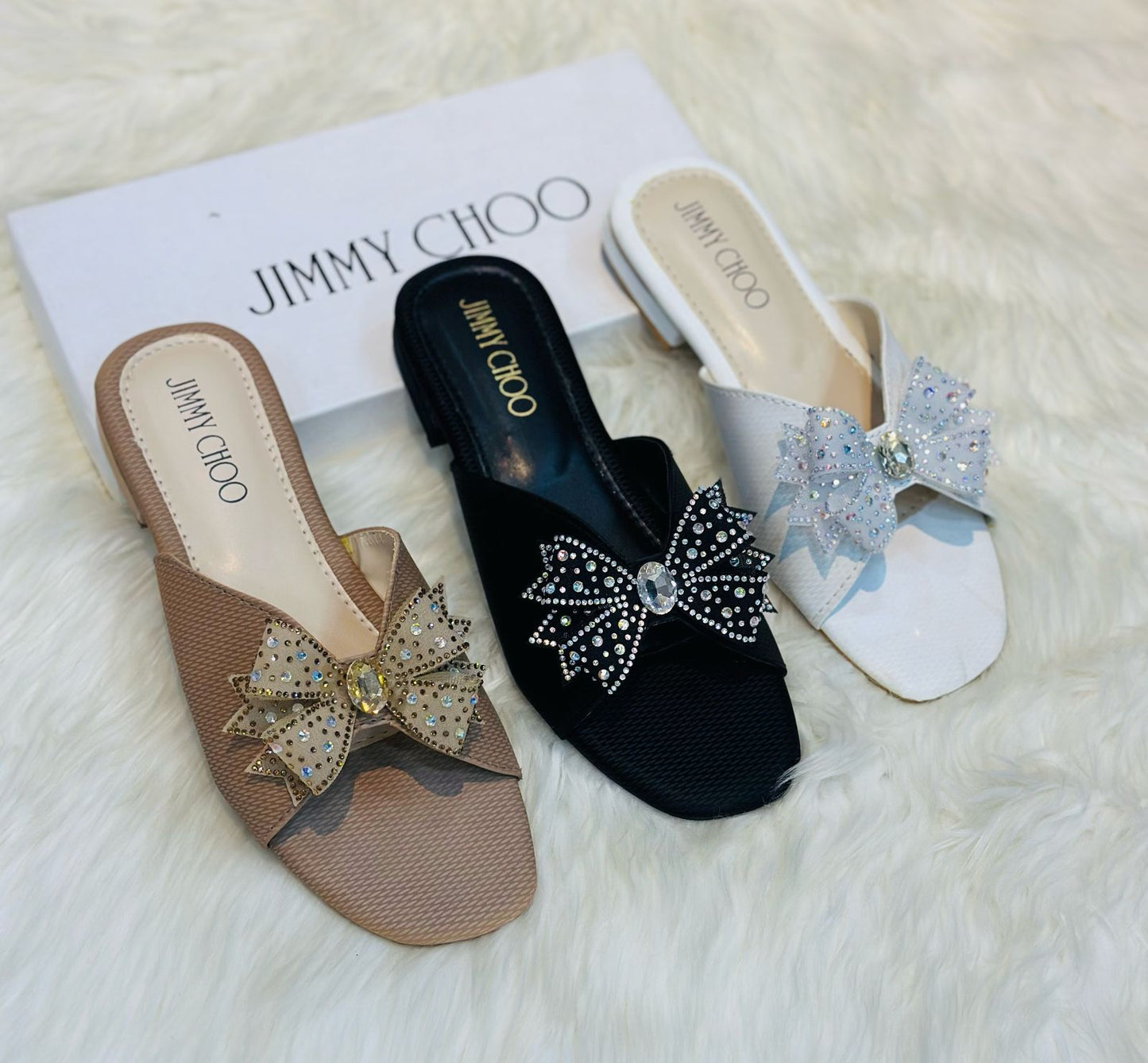 Jimmy Choo — Women's Off Heel (Elegant Design | Premium Quality | Brand Box Included) (Brown)