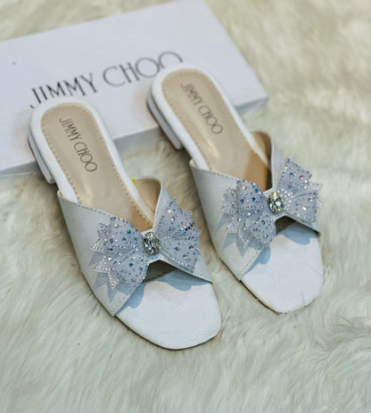 Jimmy Choo — Women's Off Heel (Elegant Design | Premium Quality | Brand Box Included) (White)