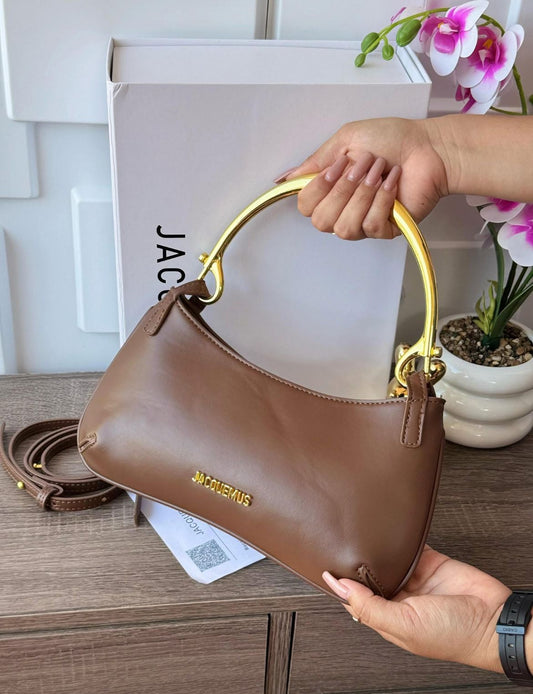 Jacquemus — Le Bisou Mousqueton Bag (Gold-Tone Hardware | Luxury Packaging) (Brown)