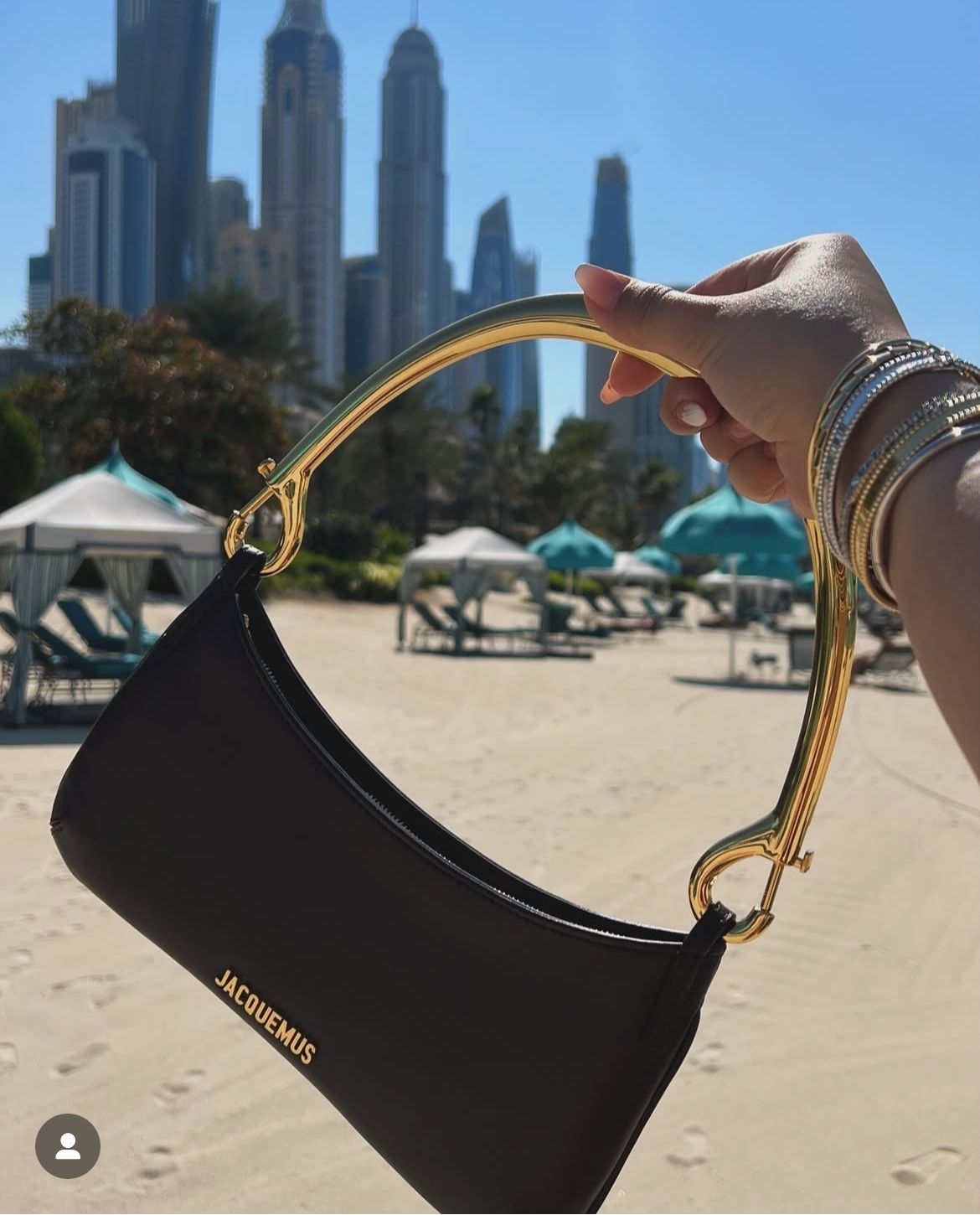 Jacquemus — Le Bisou Mousqueton Bag (Gold-Tone Hardware | Luxury Packaging) (Black)
