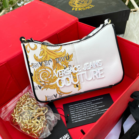 Versace — Women's Cross Shoulder Bag (Master Quality | Dual Strap | Premium Packaging) (White)