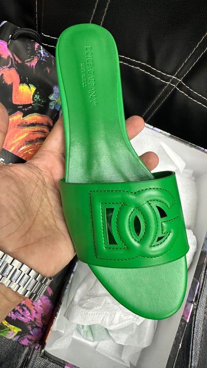 Dolce & Gabbana — Original Women's Slippers (Premium Packaging) (Green)