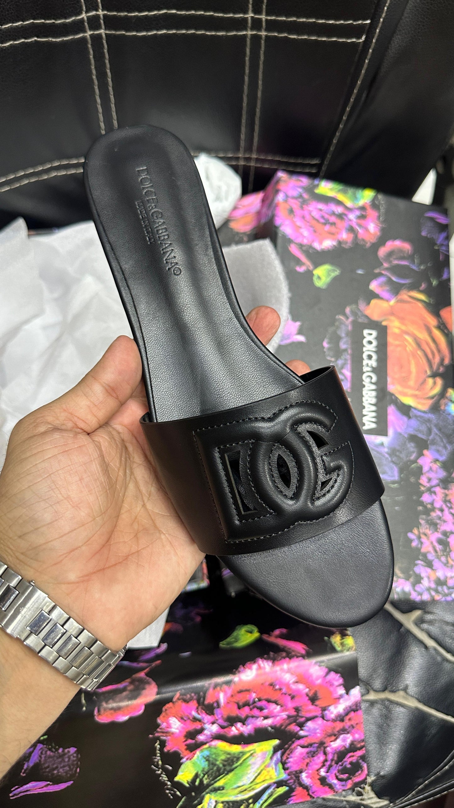 Dolce & Gabbana — Original Women's Slippers (Premium Packaging) (Black)