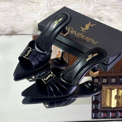 YSL — Women's Heels (3 Stunning Colors | Premium Quality | Brand Box Included) (Black)