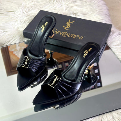 YSL — Women's Heels (3 Stunning Colors | Premium Quality | Brand Box Included) (Black)