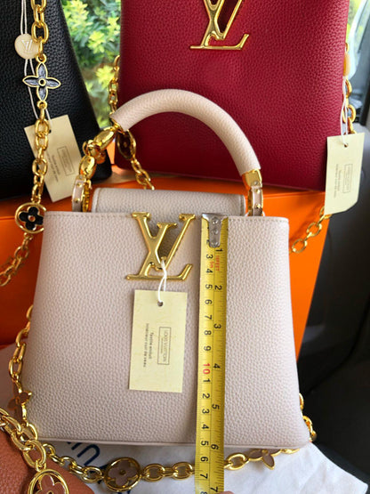 Louis Vuitton — Mini Capucines Bag (AAA Quality | Brand Box & Card Included) (Beige)