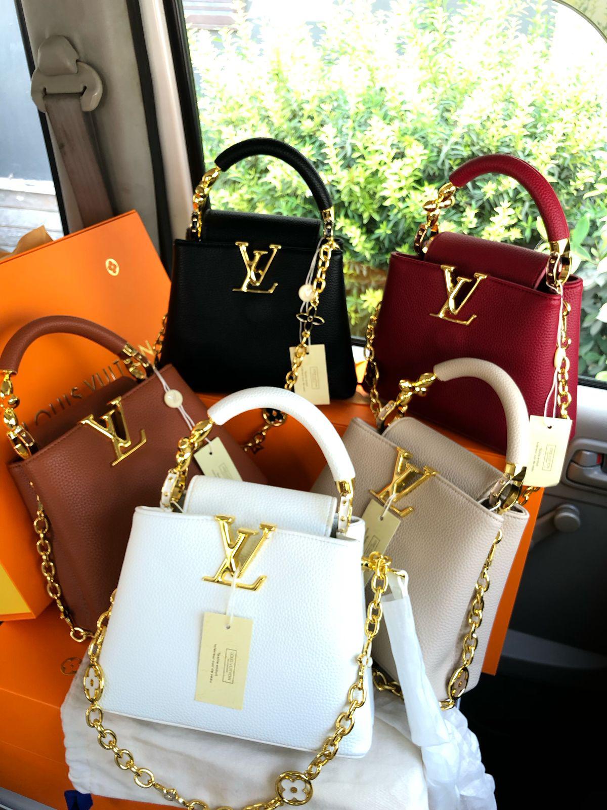 Louis Vuitton — Mini Capucines Bag (AAA Quality | Brand Box & Card Included) (Maroon)