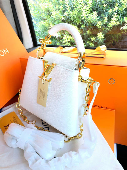 Louis Vuitton — Mini Capucines Bag (AAA Quality | Brand Box & Card Included) (White)