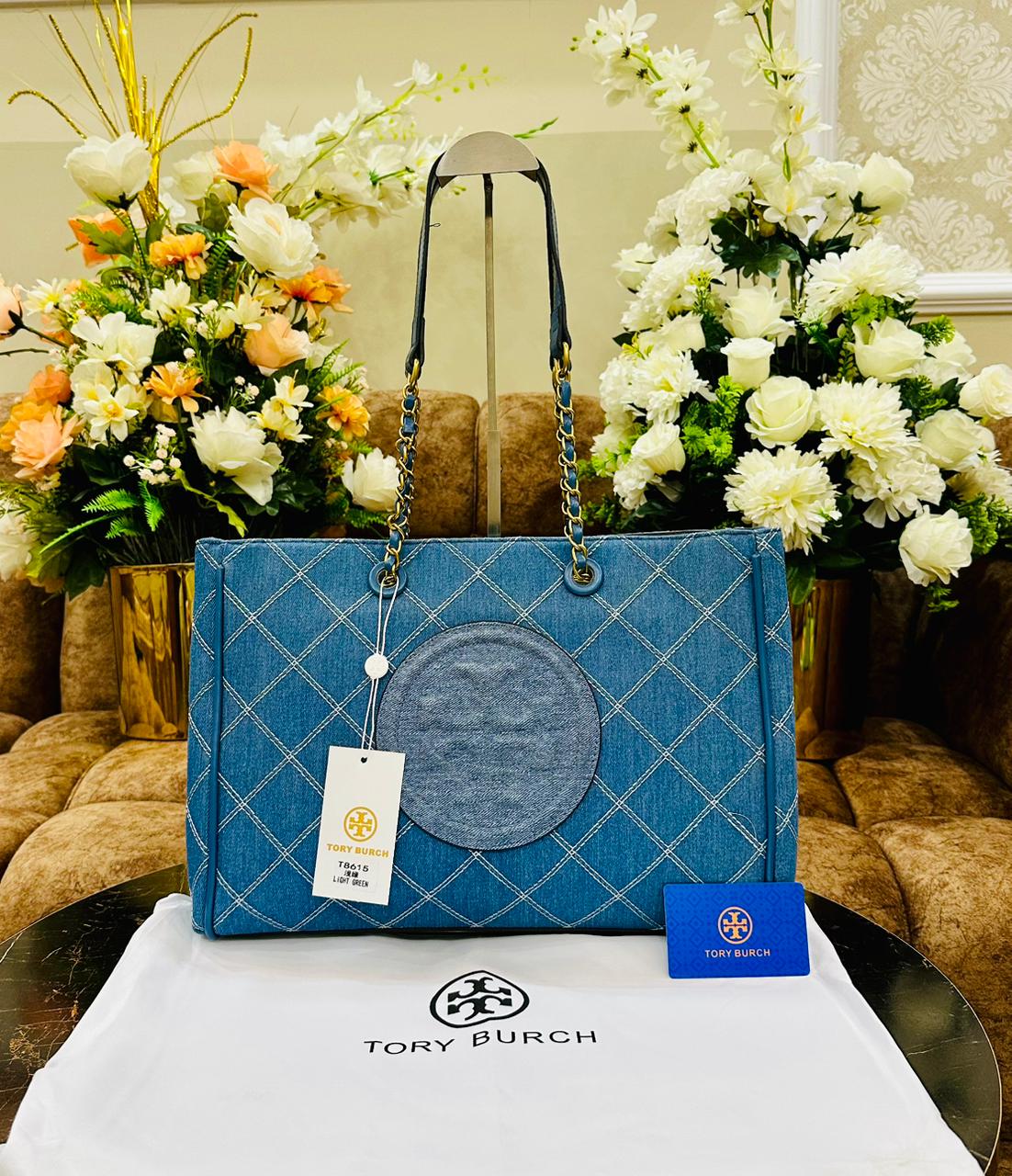 Tory Burch — Premium Quality Bag (AAA Material | Official Model | Card & Dust Bag Included) (Blue)