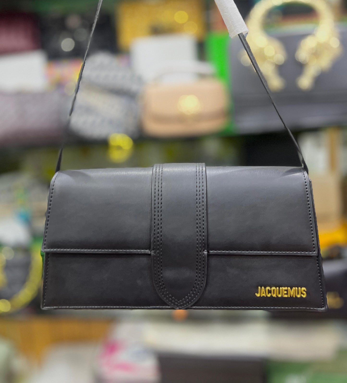 Jacquemus Le Bambino Long Shoulder Bag (Premium Quality | Brand Box Included) (Black)