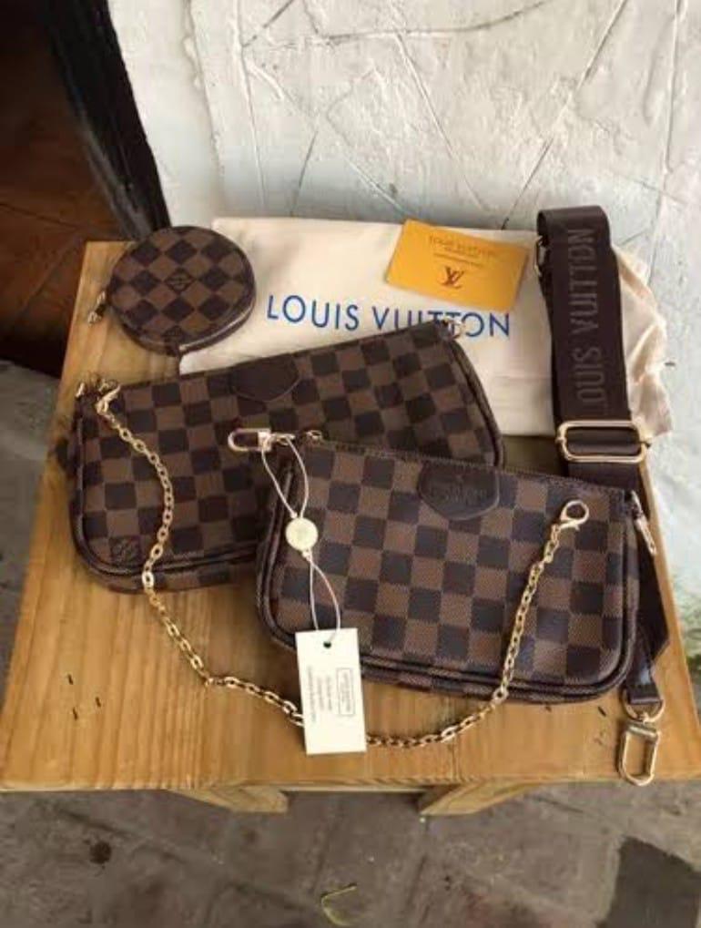 Louis Vuitton — 2 Pouch Bag with Coin Pouch (AAA Quality | Complete Packaging) (Chocolate Brown)