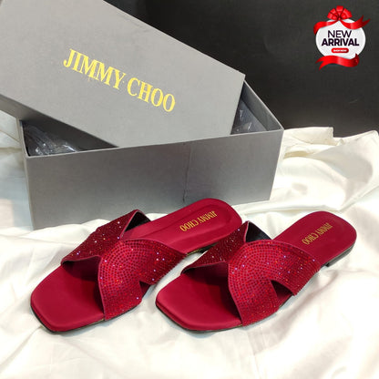 Jimmy Choo Slippers – Premium Restock (Red)