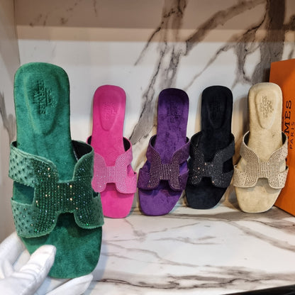 Hermes Stone Flats – Restocked in 5 Gorgeous Colors (Green)