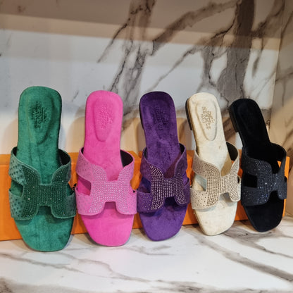 Hermes Stone Flats – Restocked in 5 Gorgeous Colors (Green)