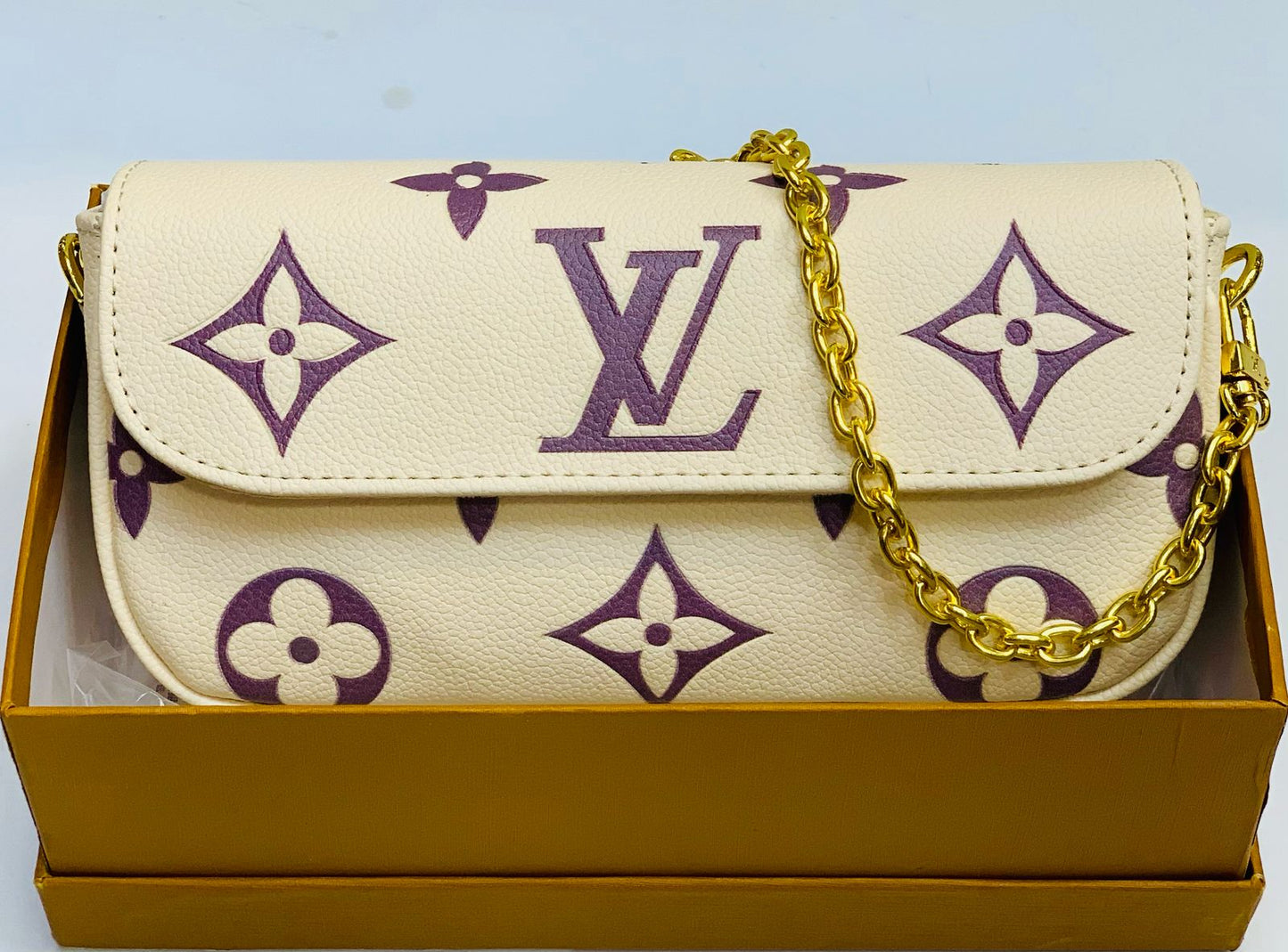 LV Brand Crossbody – Premium Quality (Off White)