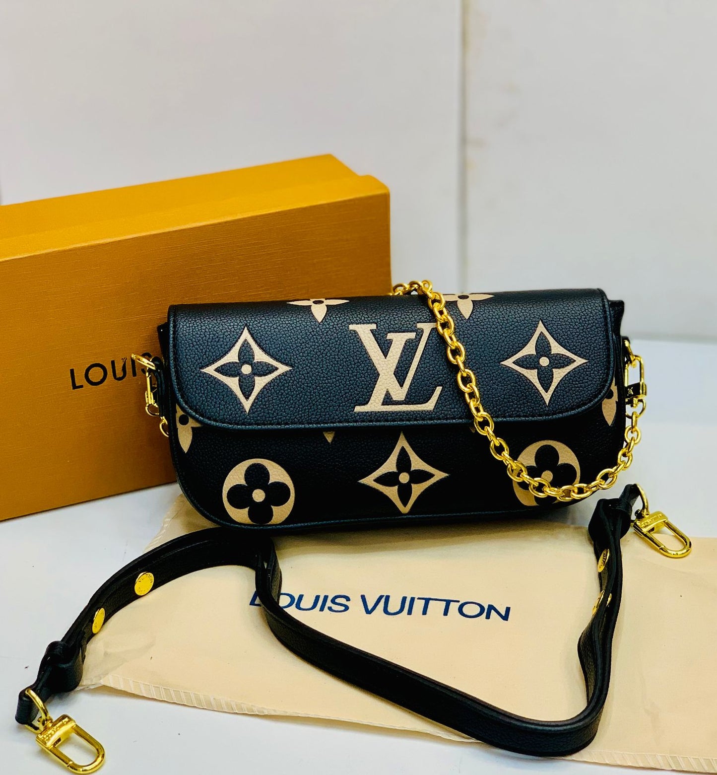 LV Brand Crossbody – Premium Quality (Black)