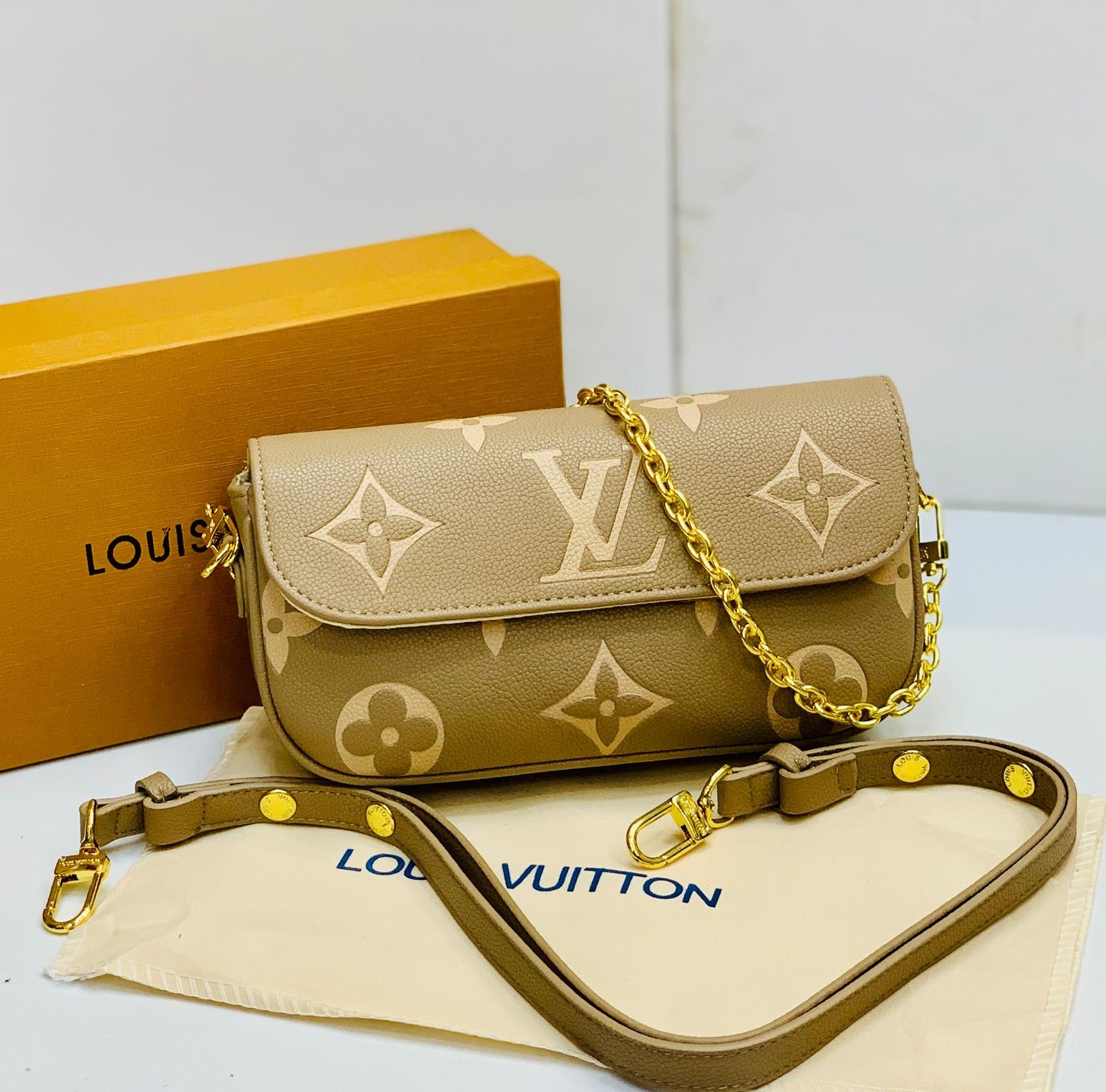 LV Brand Crossbody – Premium Quality (Brown)