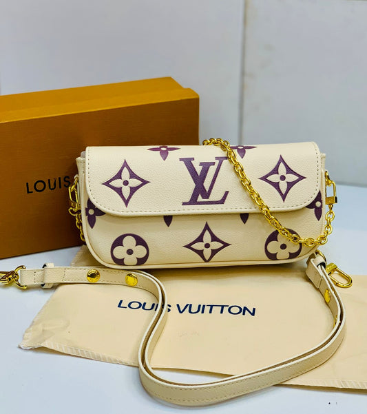 LV Brand Crossbody – Premium Quality (Off White)