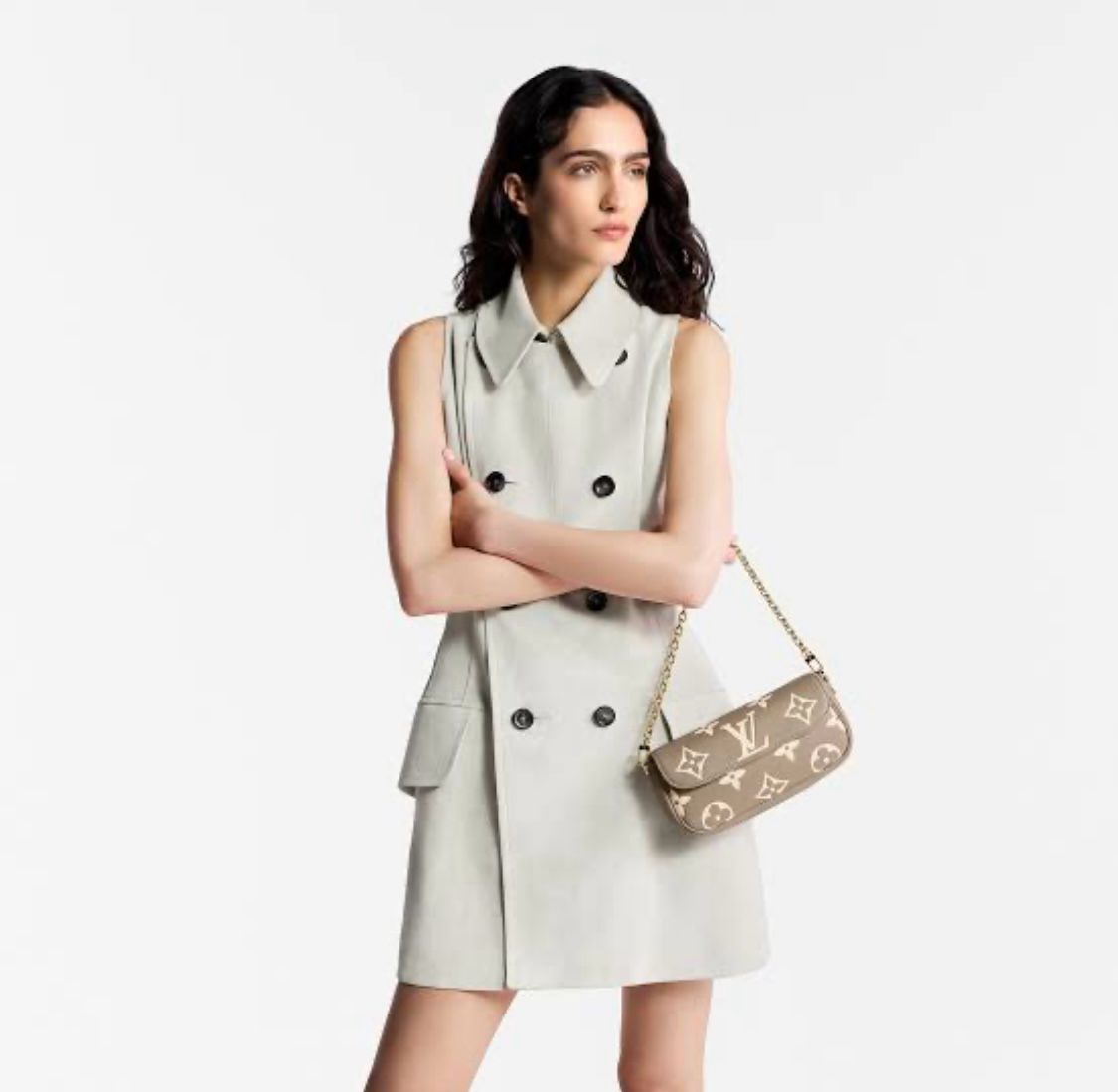 LV Brand Crossbody – Premium Quality (Beige)