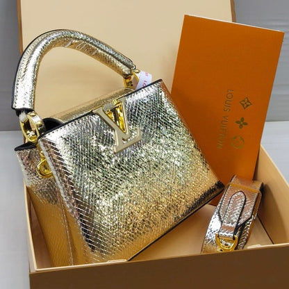 Louis Vuitton Capucines – Crystal Edition (Golden)