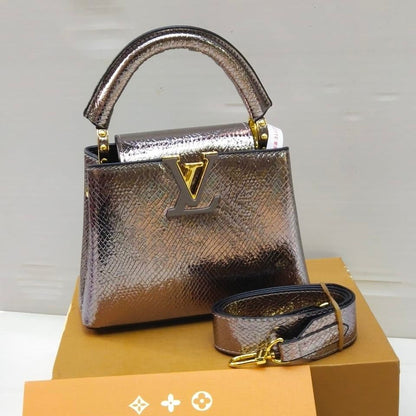 Louis Vuitton Capucines – Crystal Edition (Bronze)