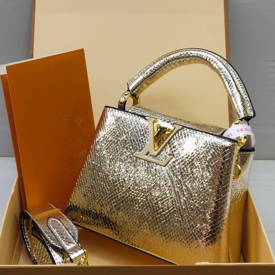 Louis Vuitton Capucines – Crystal Edition (Golden)