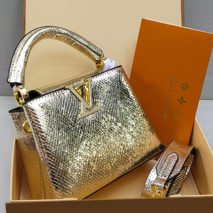 Louis Vuitton Capucines – Crystal Edition (Golden)