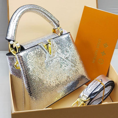 Louis Vuitton Capucines – Crystal Edition (Silver)
