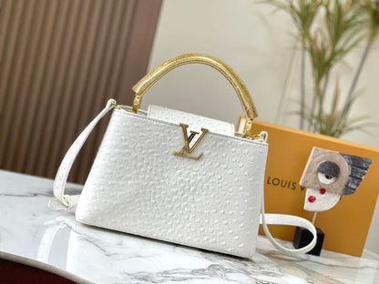 Louis Vuitton Capucines Crystal Edition – Luxury Shoulder Bag (White)