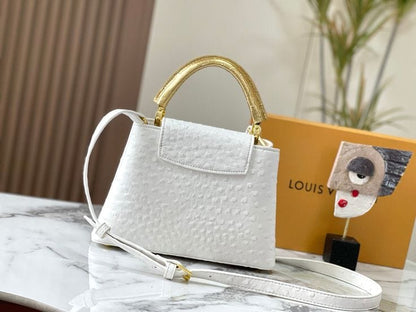 Louis Vuitton Capucines Crystal Edition – Luxury Shoulder Bag (White)