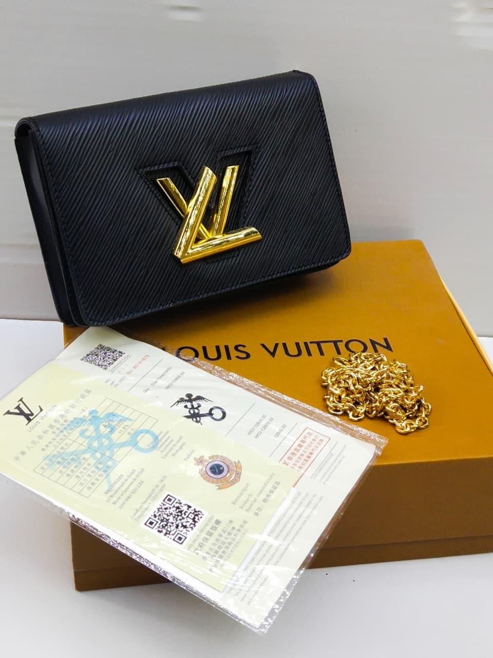 Louis Vuitton New Logo Crossbody Bag – Chic Edition (Black)