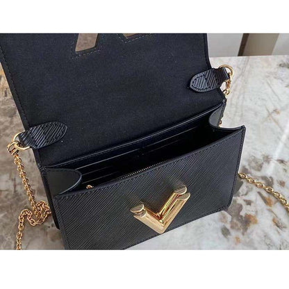 Louis Vuitton New Logo Crossbody Bag – Chic Edition (Black)