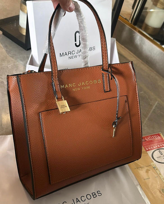 Marc Jacobs Mini Grind Leather Tote – Luxe Edition (Brown)