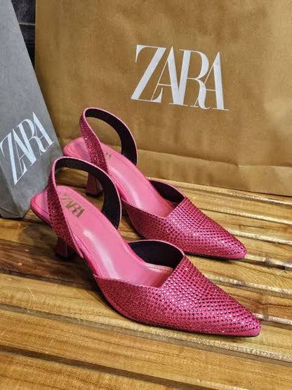 ZARA Signature Heels – Restocked & Trending (Pink)