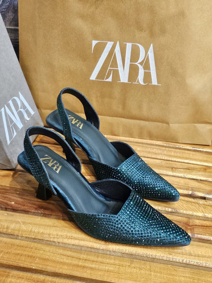 ZARA Signature Heels – Restocked & Trending (Green)