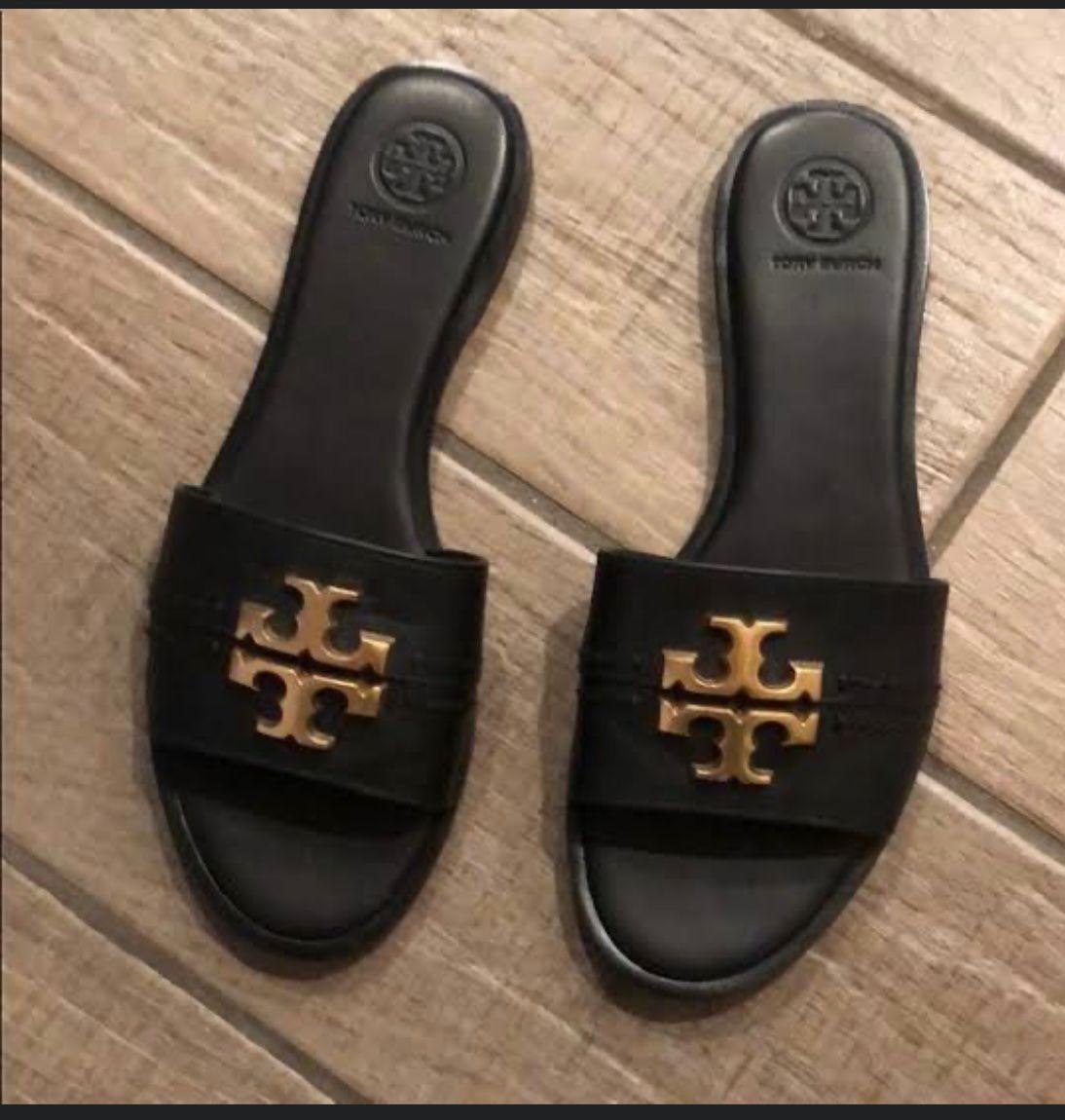 Tory Burch Signature Slippers – New Arrival (Black)