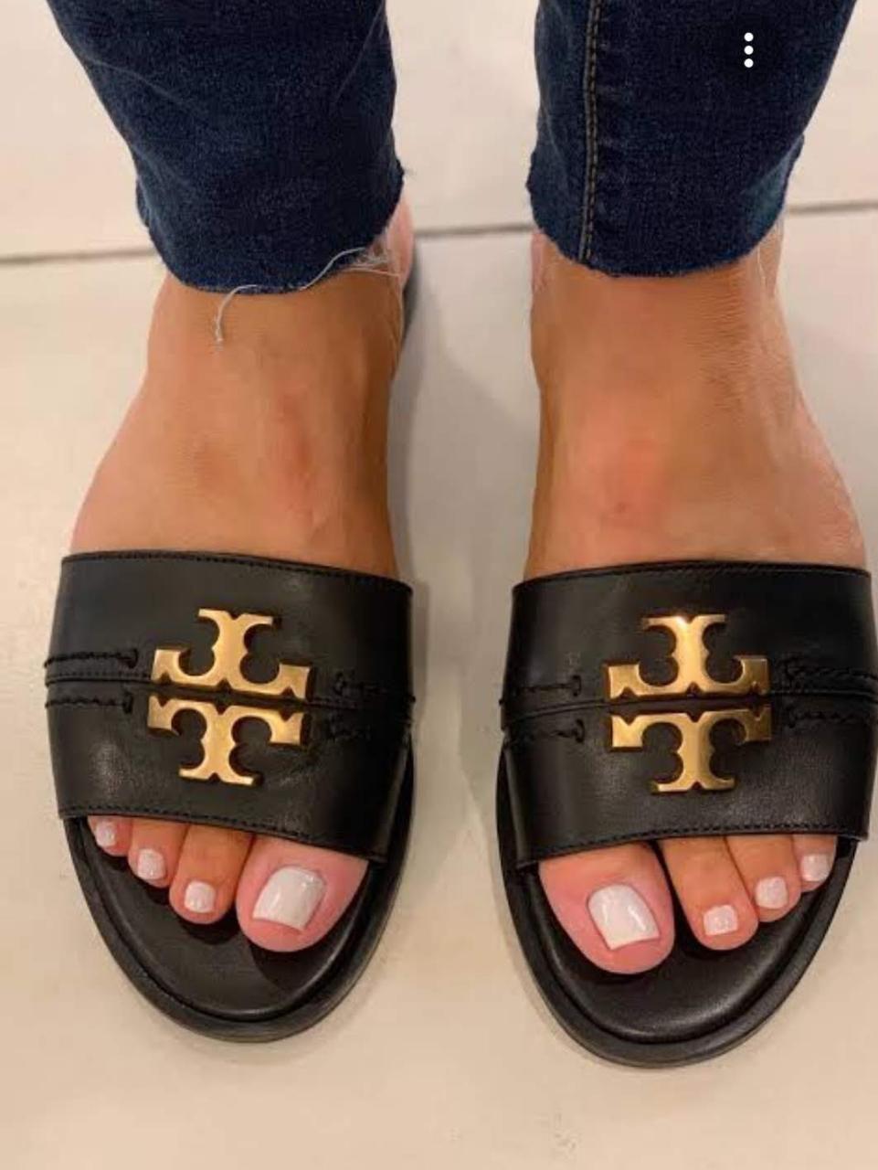 Tory Burch Signature Slippers – New Arrival (Black)
