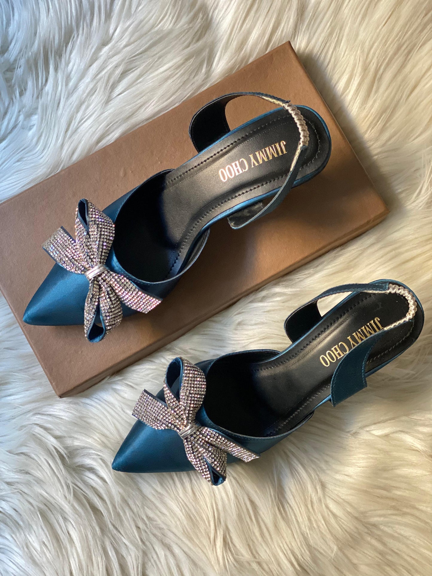 Restocked: Jimmy Choo Bow Heels (Blue)