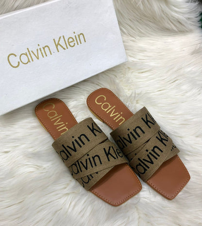 Calvin Klein Slippers – Supreme Comfort & Style (Brown)