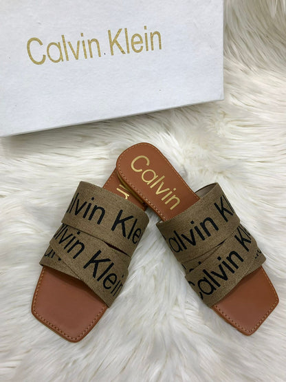 Calvin Klein Slippers – Supreme Comfort & Style (Brown)