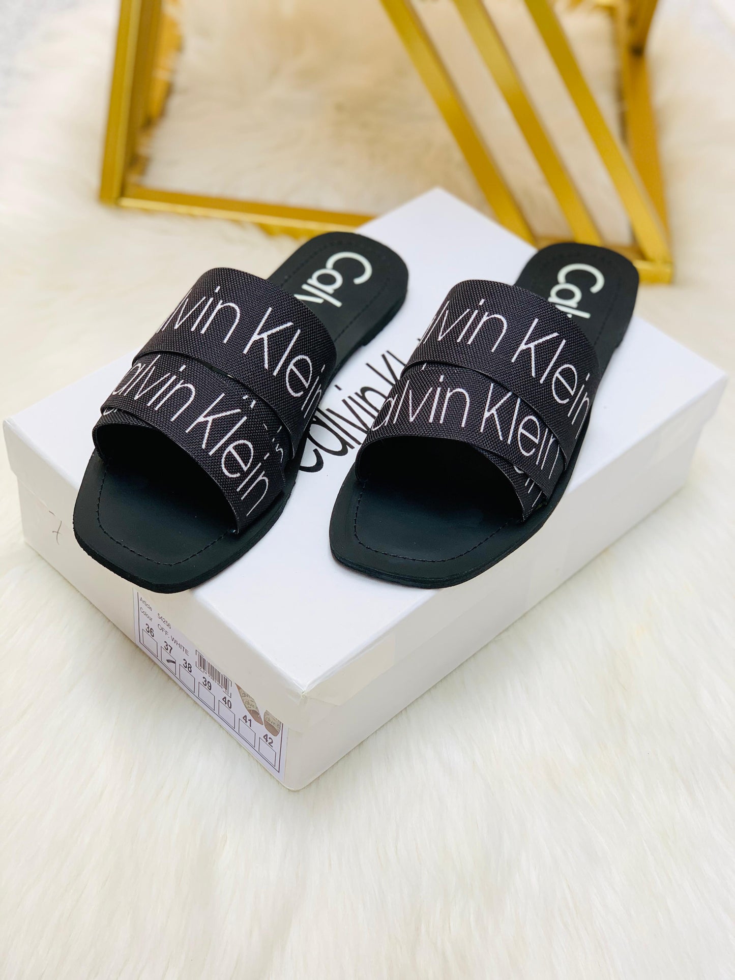 Calvin Klein Slippers – Supreme Comfort & Style (Black)
