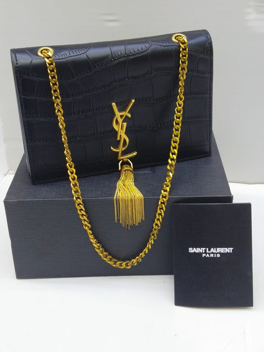 YSL Tassel Crossbody – Premium Edition (Black)