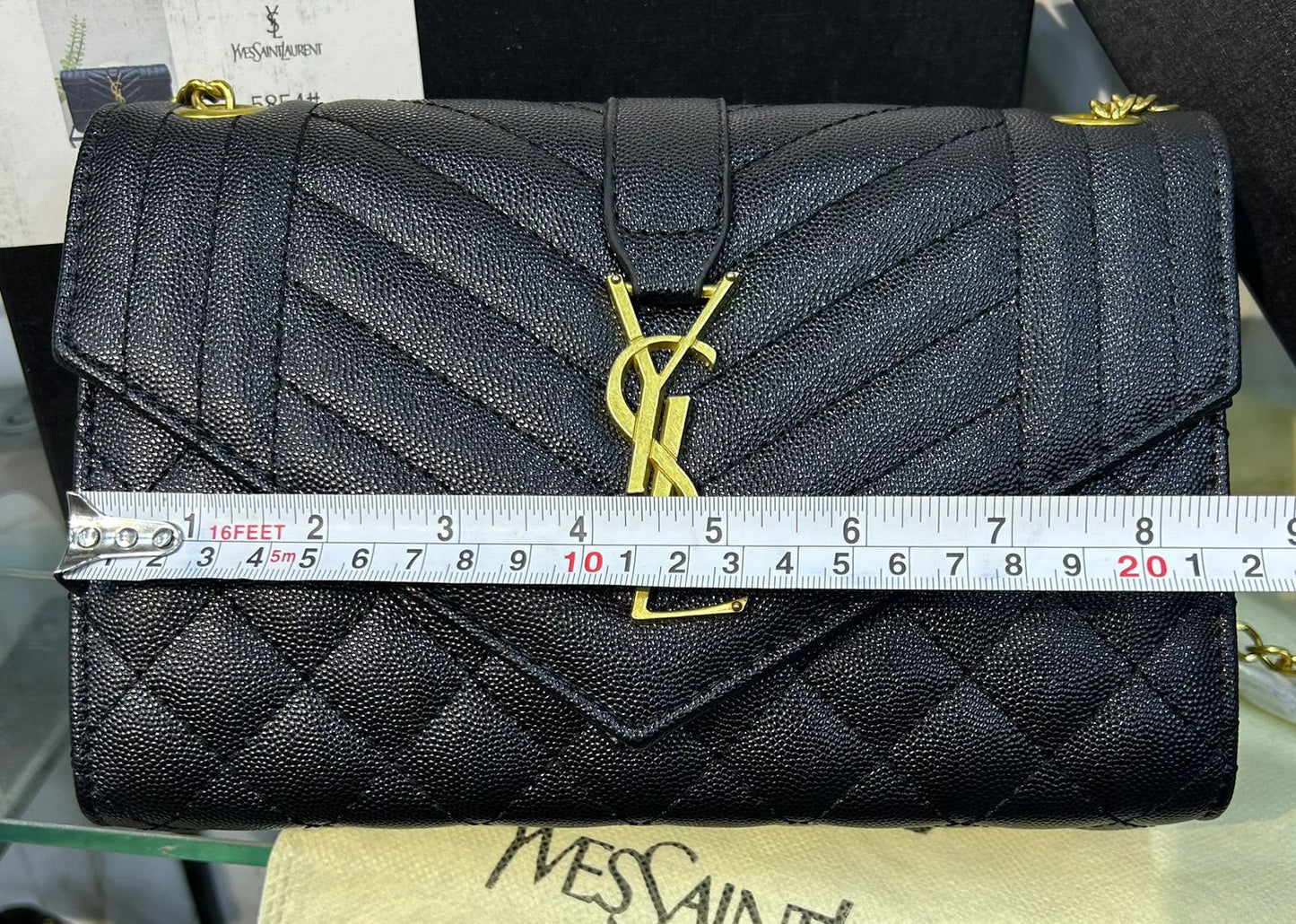 YSL Crossbody – Official Model (Black)