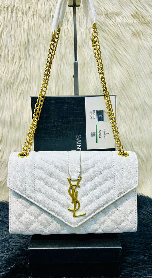 YSL Crossbody – Official Model (White)