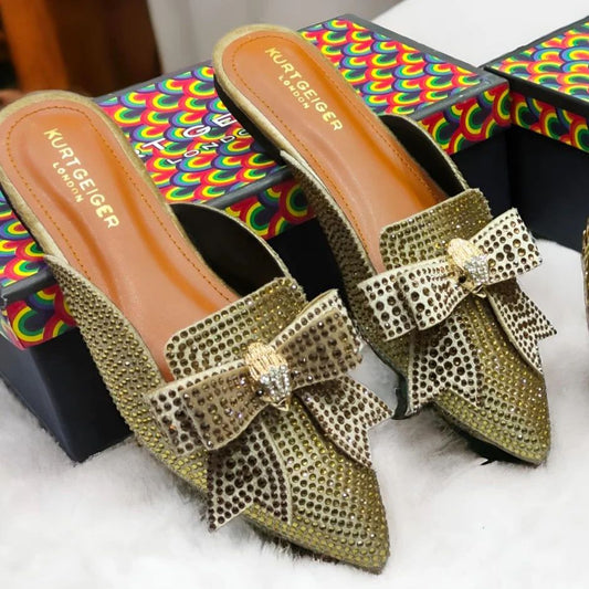 Kurt Geiger Premium Mules – Restocked (Golden)
