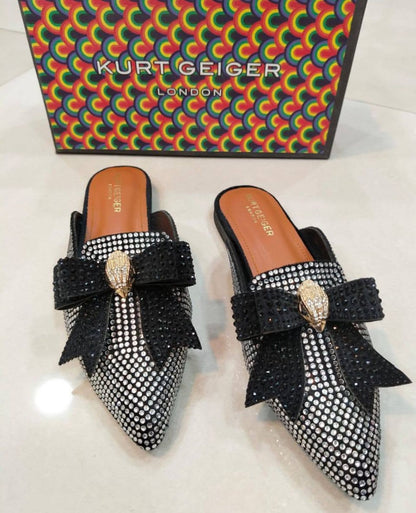 Kurt Geiger Premium Mules – Restocked (Silver)