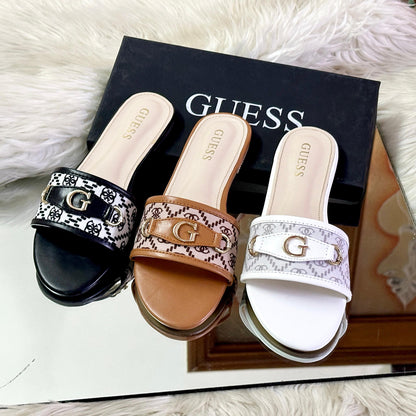 GUESS Premium Slippers – Restocked (White)